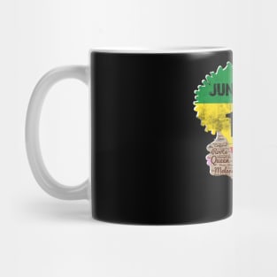 Juneteenth African American Flag Melanin Afro Artwork Women Mug